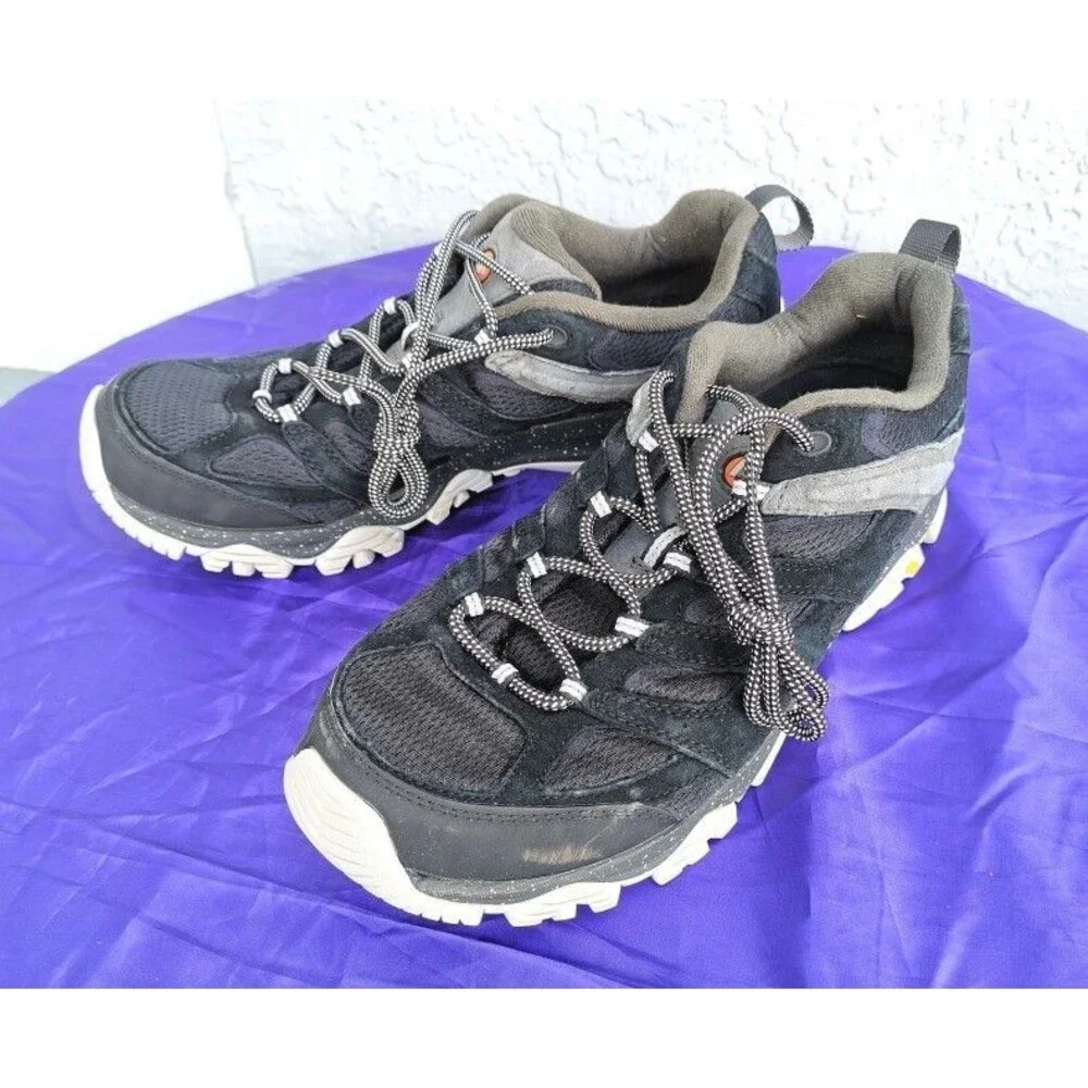 Men's Merrell Moab 3 Hiking Black Outdoors Comfort Sneakers Size 11.5W J036281W